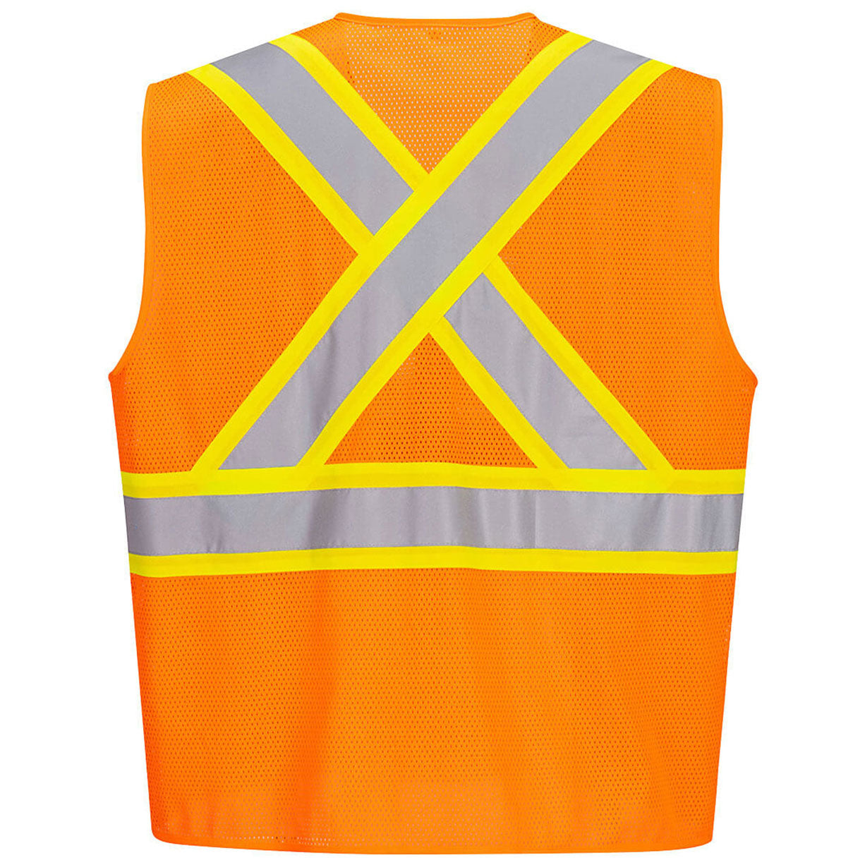 Orange Safety Vests - Portwest - Lightweight Mesh Fabric