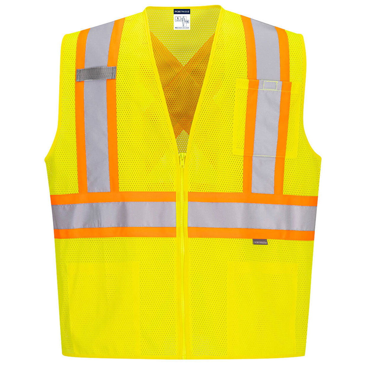 Orange Safety Vests - Portwest - Lightweight Mesh Fabric
