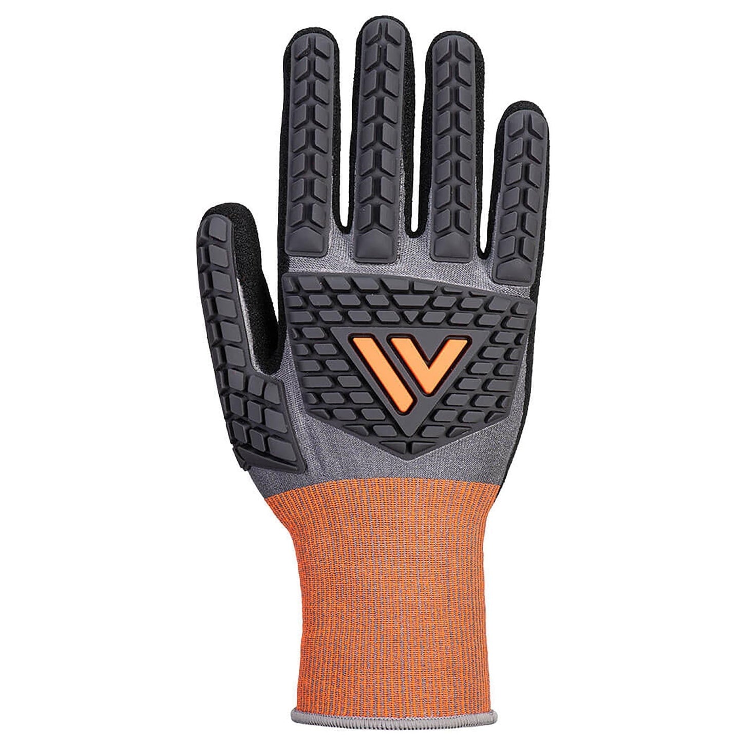 Gray/Black String Knit Gloves - Portwest - Impact Resistant