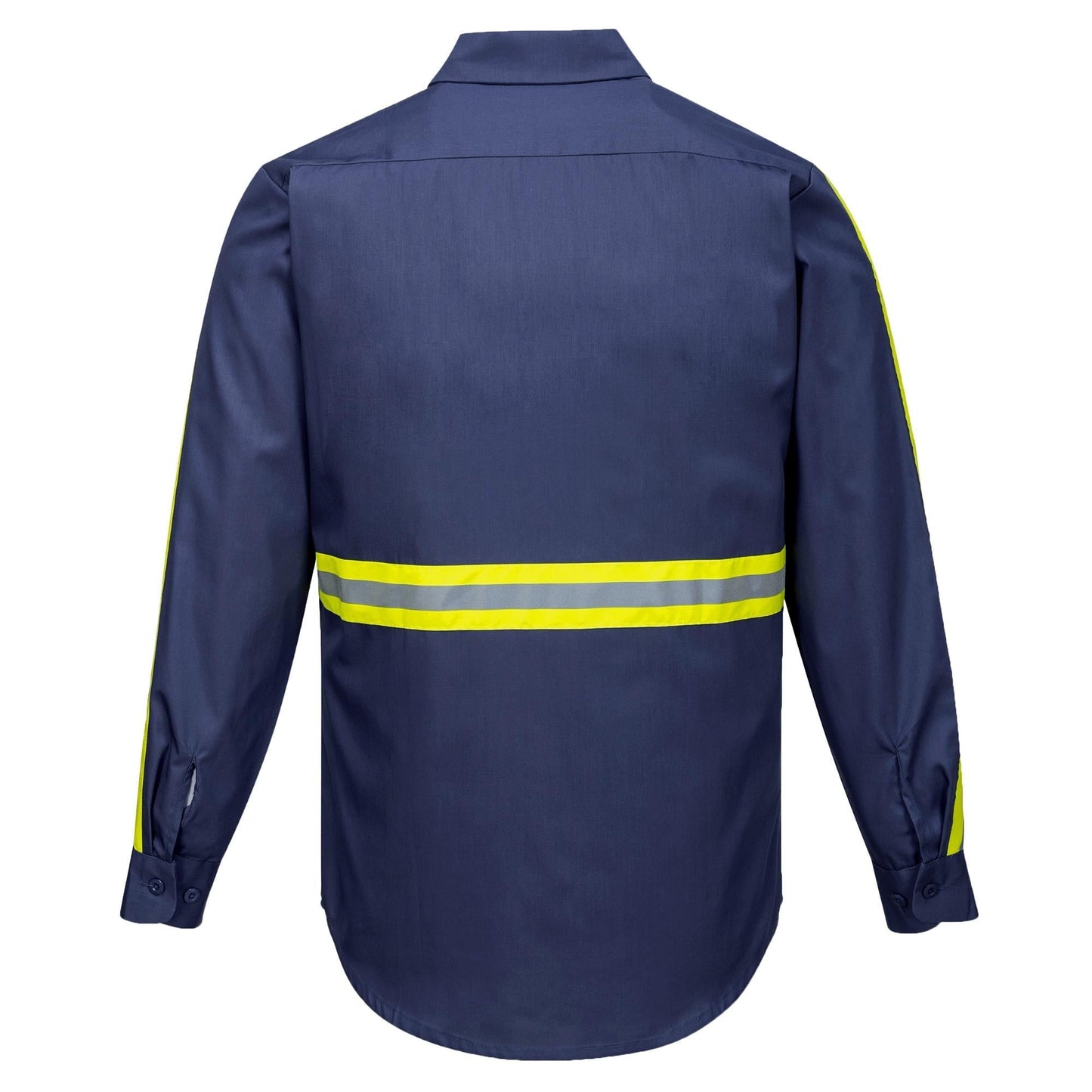 Blue Safety Shirts - Portwest - Reflective Long Sleeve Design