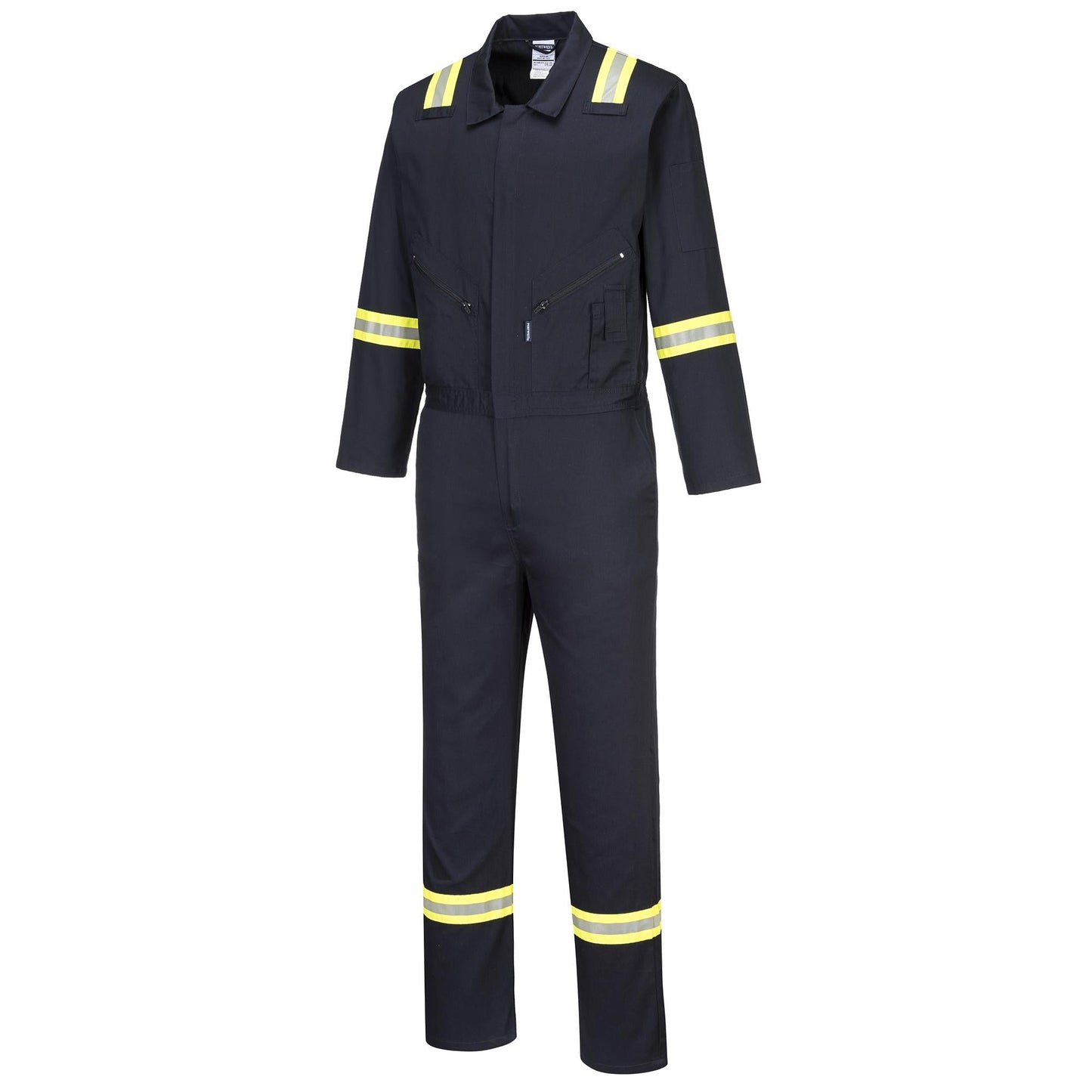 Navy Coveralls - Portwest - Durable Cotton Fabric