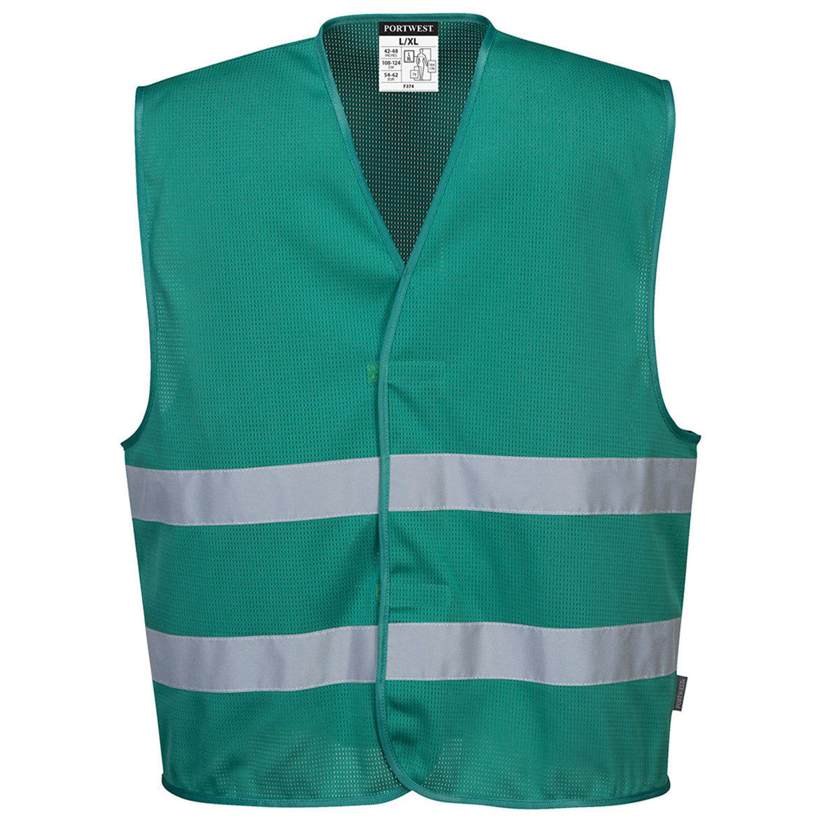 Bottle Green Safety Vests - Portwest - Lightweight Design