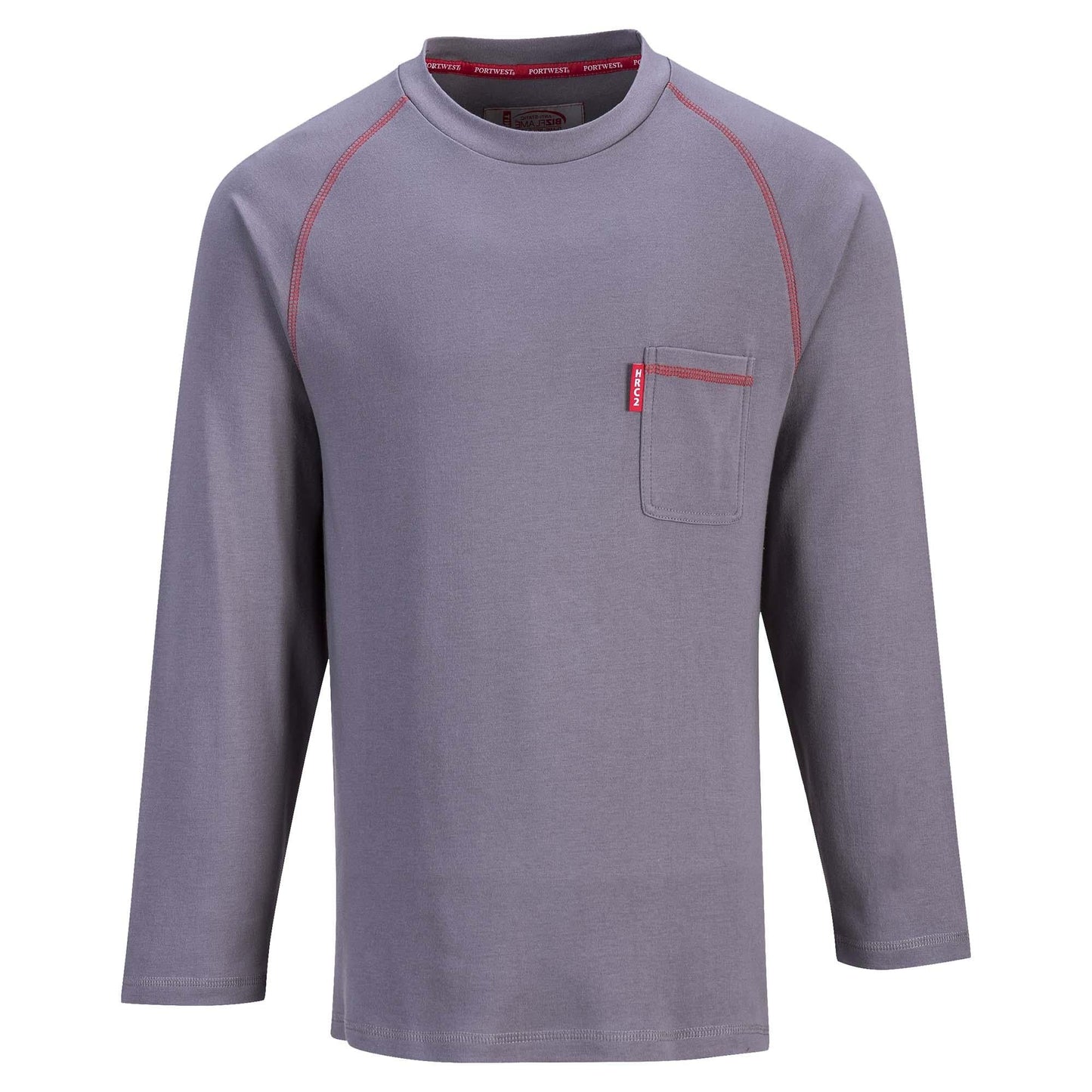 Grey T-Shirts - Portwest - Flame Resistant Fabric - Durable Fit