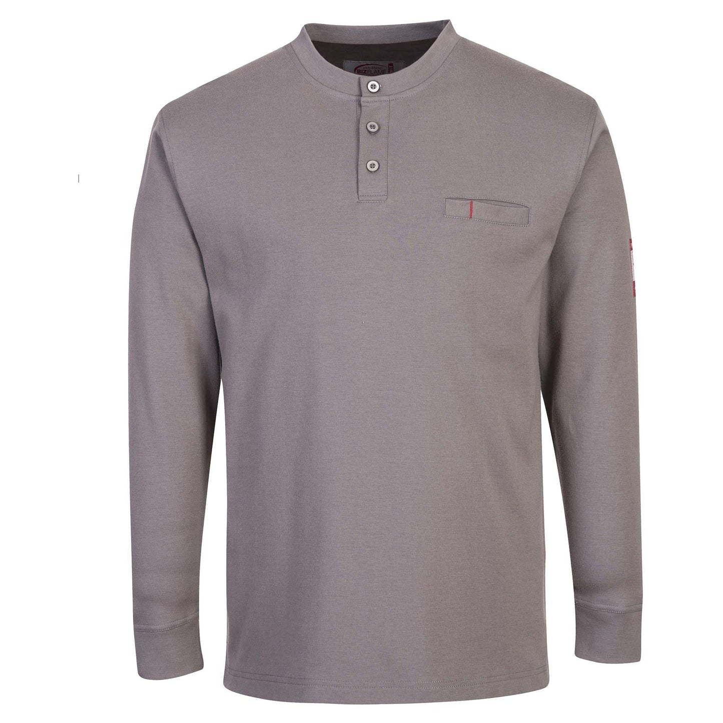 Grey Antistatic Henley Shirts - Portwest - Safe Fabric