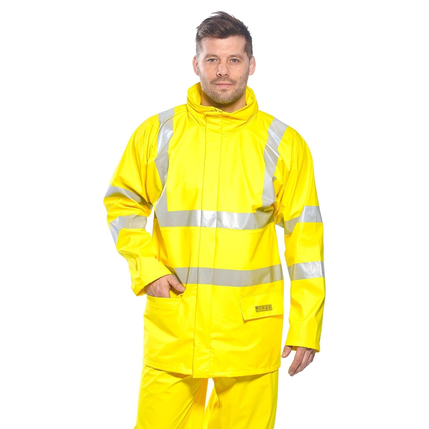 Yellow/Lime Safety Jacket - Portwest - Flame Resistant