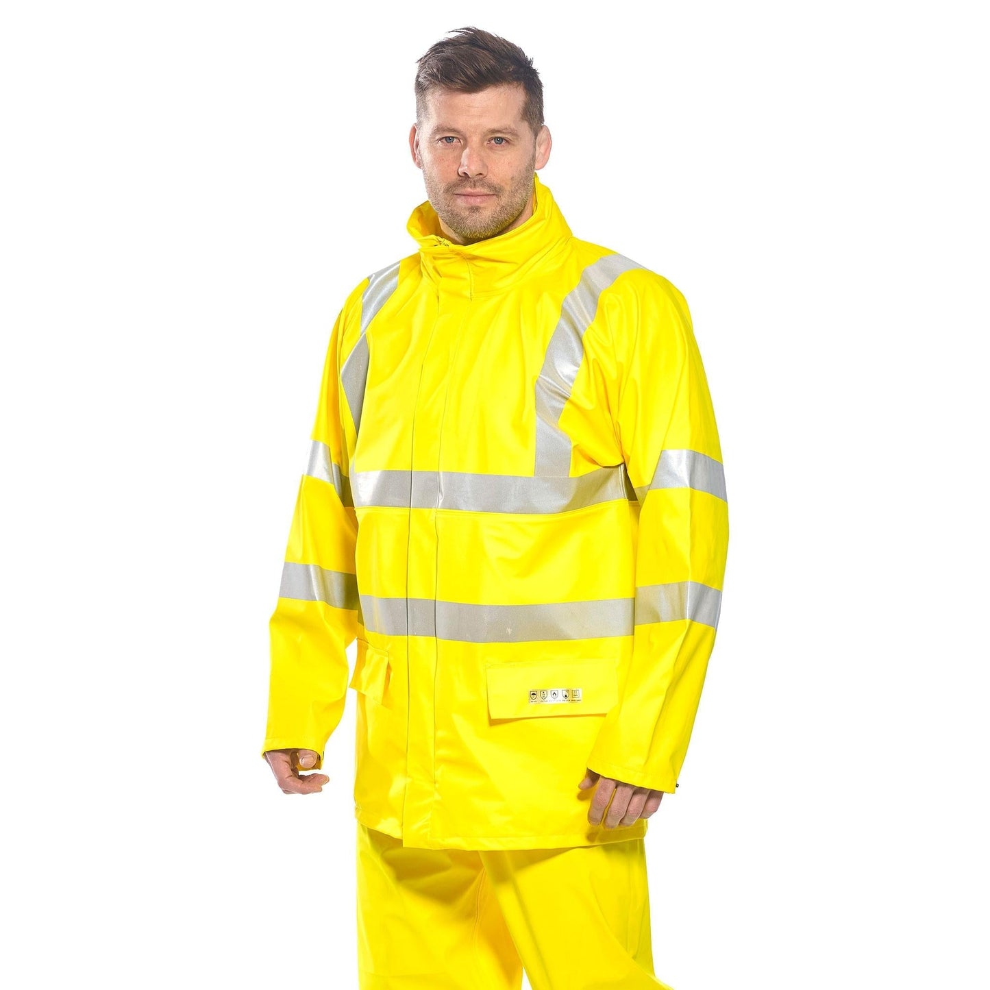 Yellow/Lime Safety Jacket - Portwest - Flame Resistant