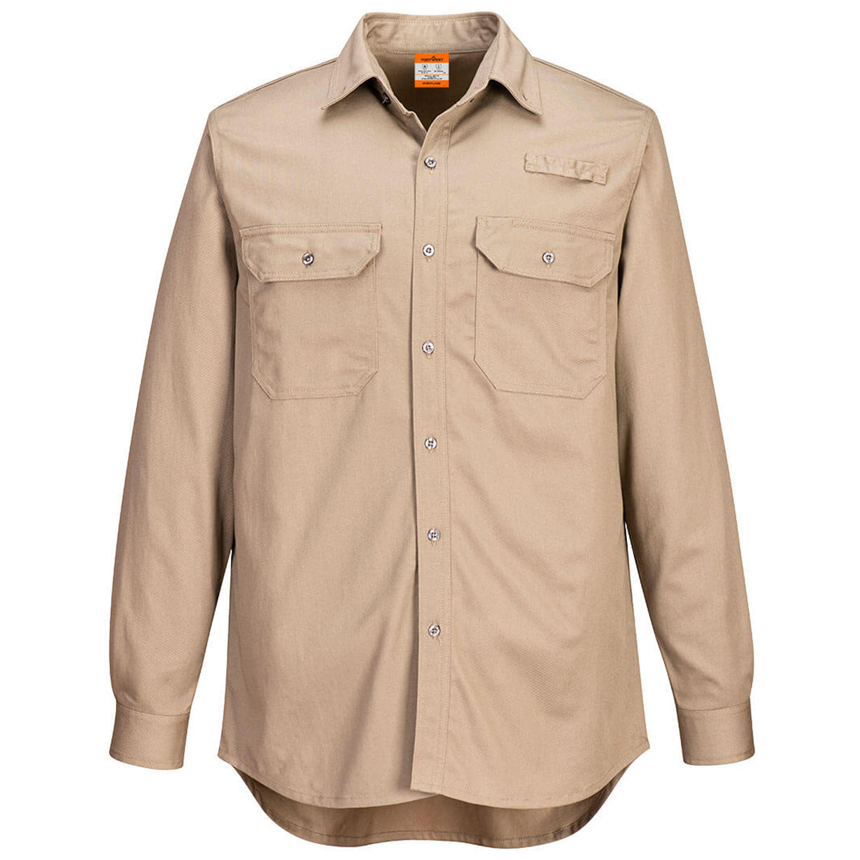 Khaki Flame Resistant Shirt - Portwest - Comfortable Fit