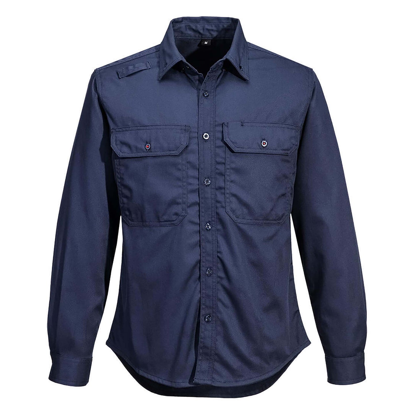 Navy Button Up Shirt - Portwest - Lightweight Fabric