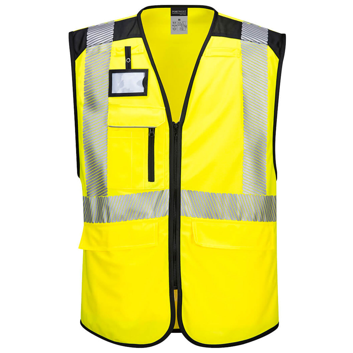 Yellow/Black Safety Vest - Portwest - Hi-Vis Design