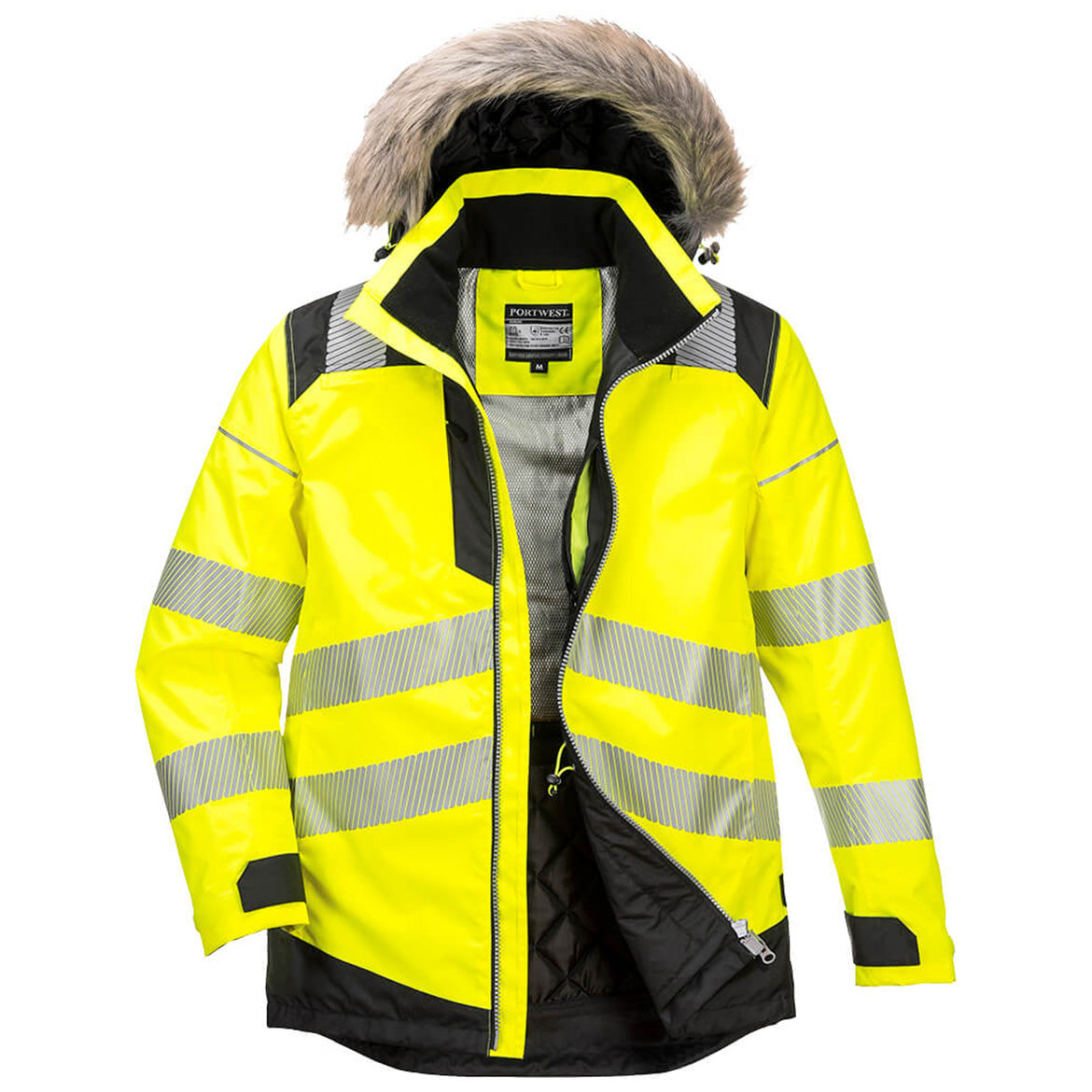 Yellow Safety Jacket - Portwest - Waterproof Insulation