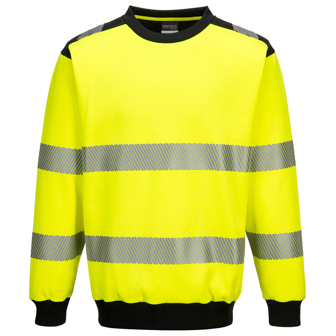 Yellow/Lime Safety Sweatshirts - Portwest - Comfortable Fit
