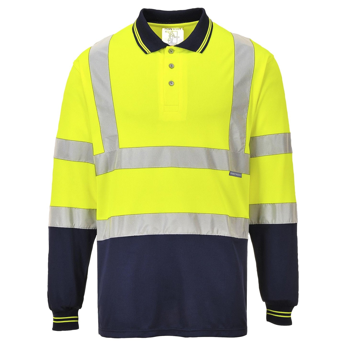 Orange/Navy Safety Shirt - Portwest - Reflective Design
