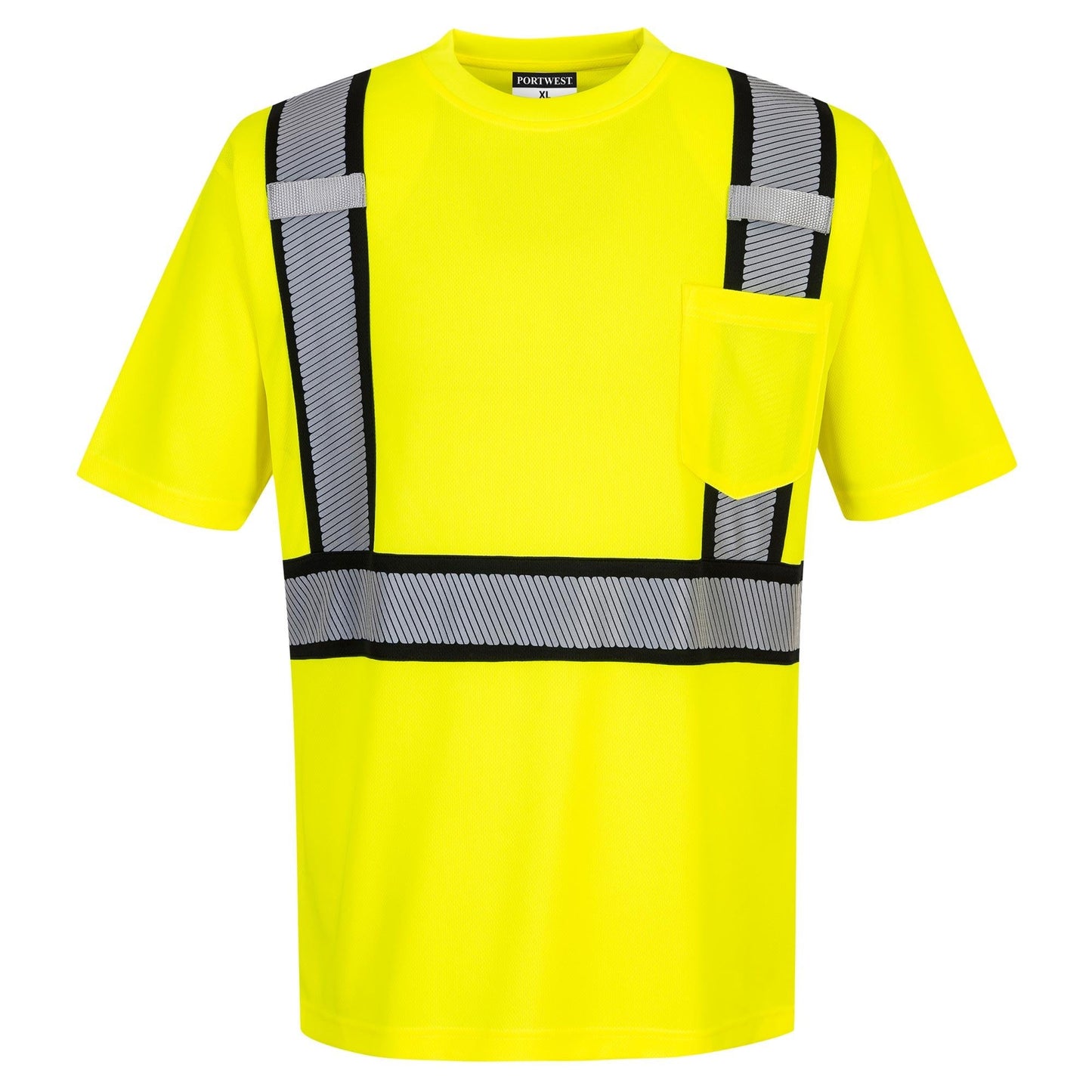 Yellow/Black Safety Shirt - Portwest - Visibility Enhanced