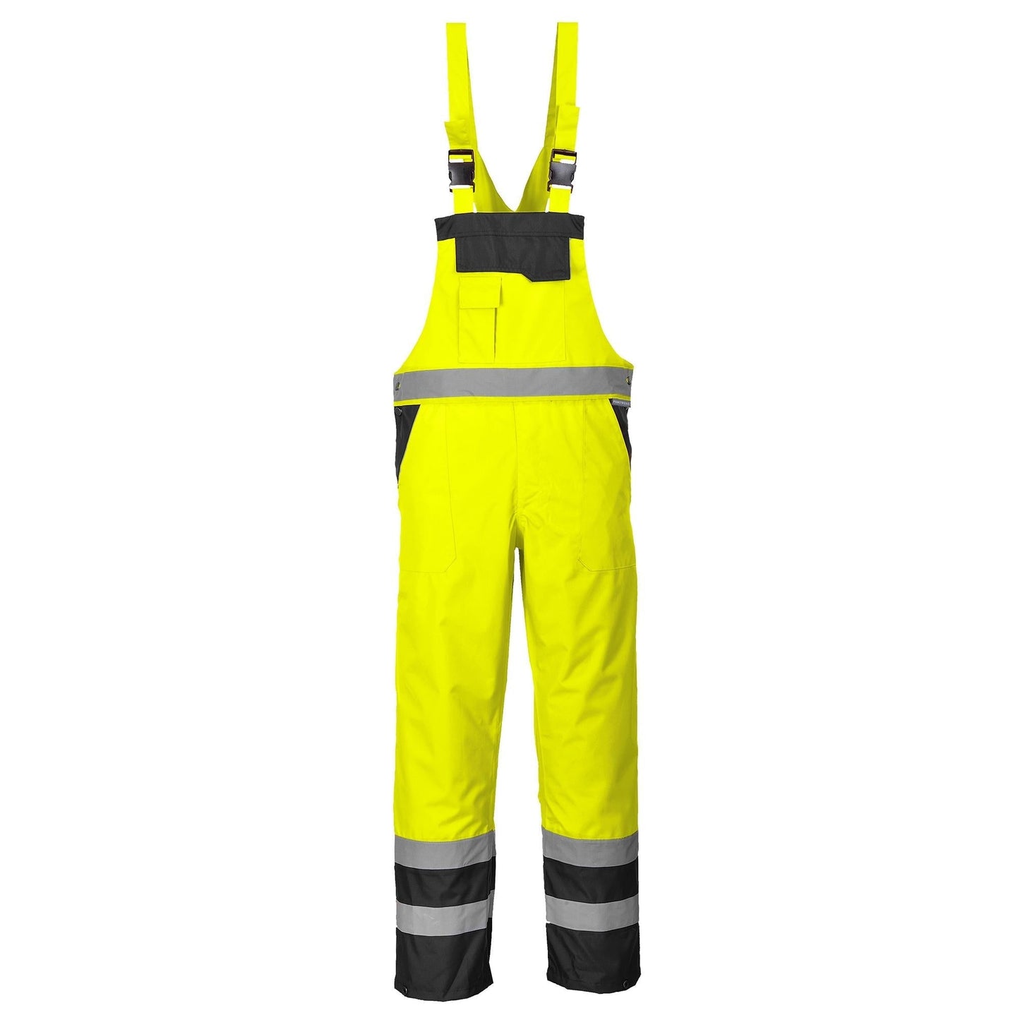 Yellow/Black Overalls - Portwest - Reflective Design