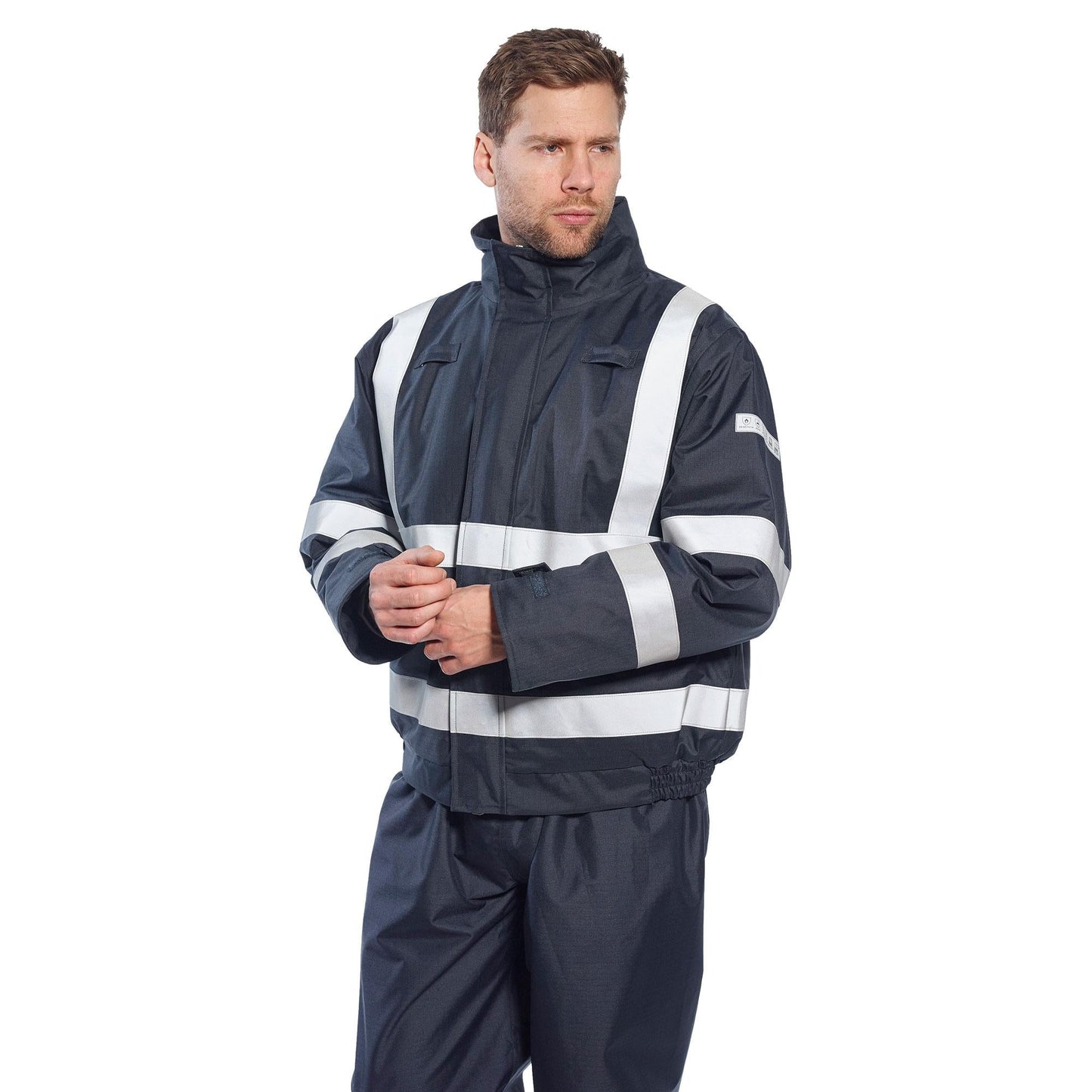 Blue Safety Jackets - Portwest - Flame-Resistant Design