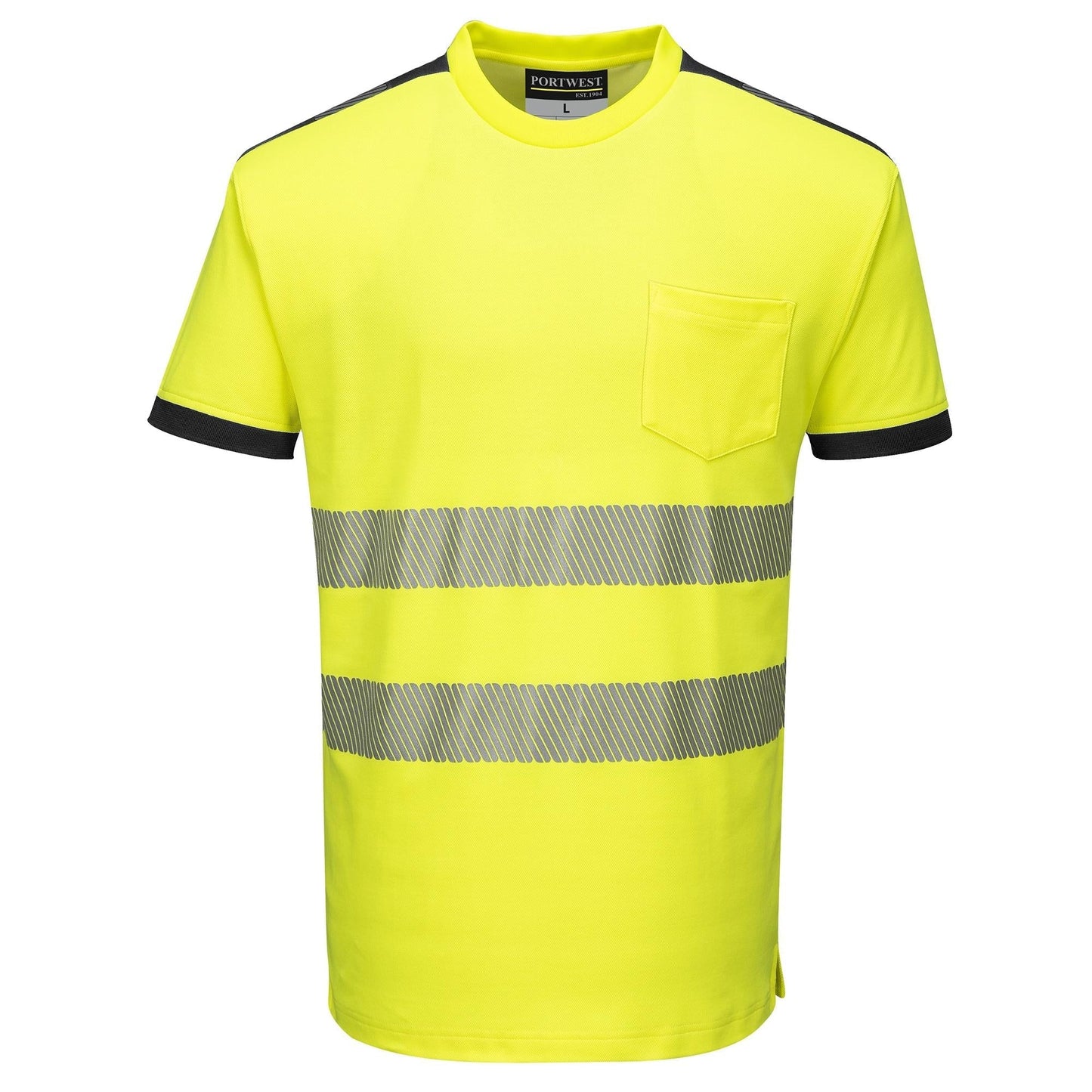 Yellow/Black Safety Shirts - Portwest - Hi-Vis Fabric