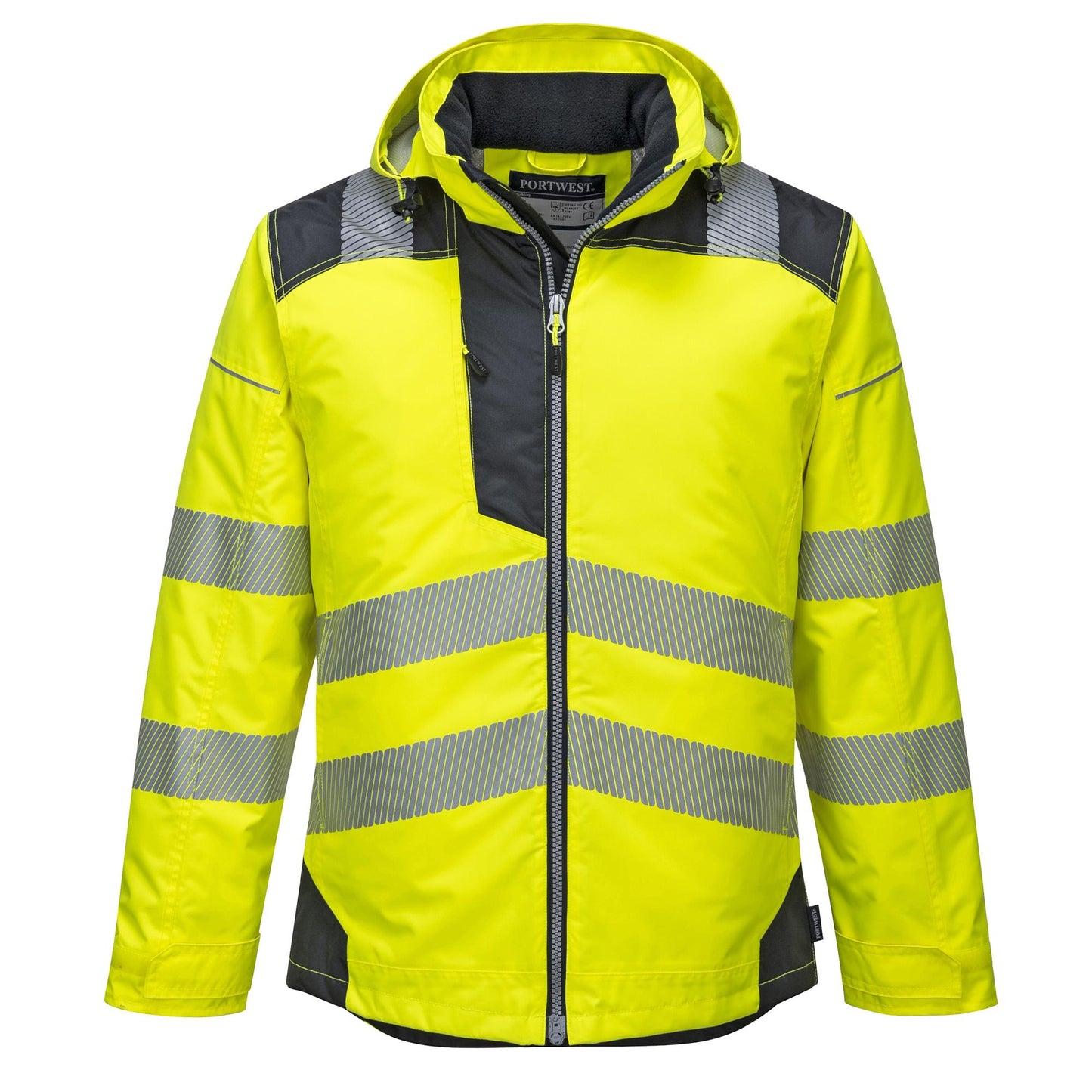 Yellow/Black Safety Jacket - Portwest - Hi-Vis Insulated