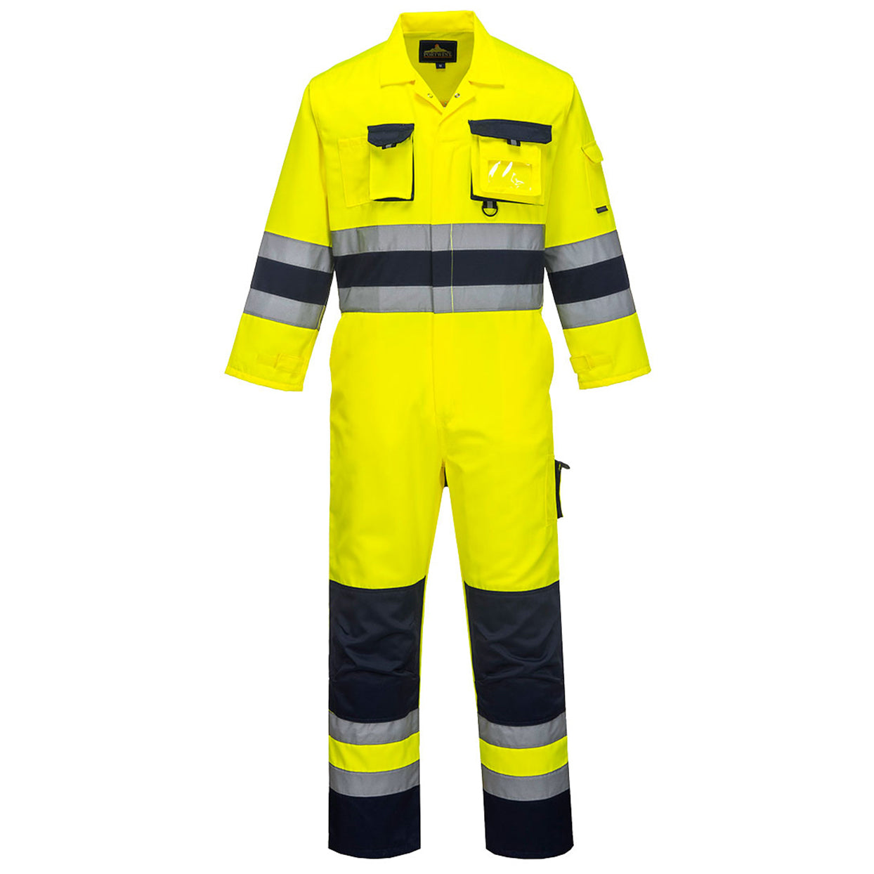 Yellow/Lime/Black Coveralls - Portwest - Hi-Vis Fabric