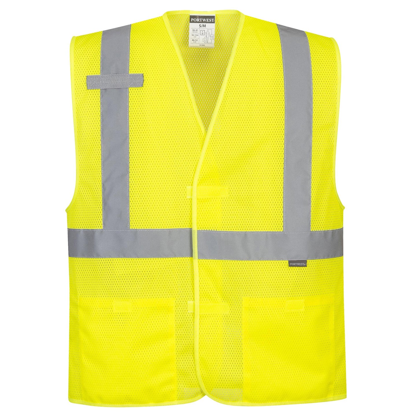 Yellow Safety Vests - Portwest - Breathable Mesh Fabric
