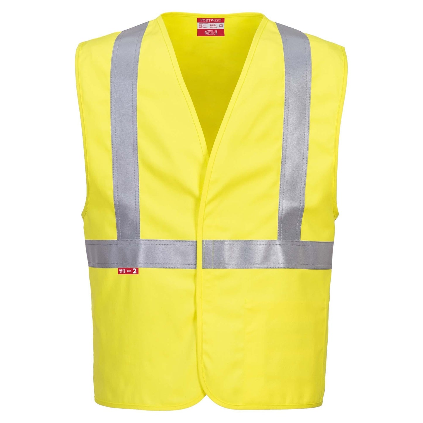 Yellow/Lime Safety Vest - Portwest - Flame Resistant