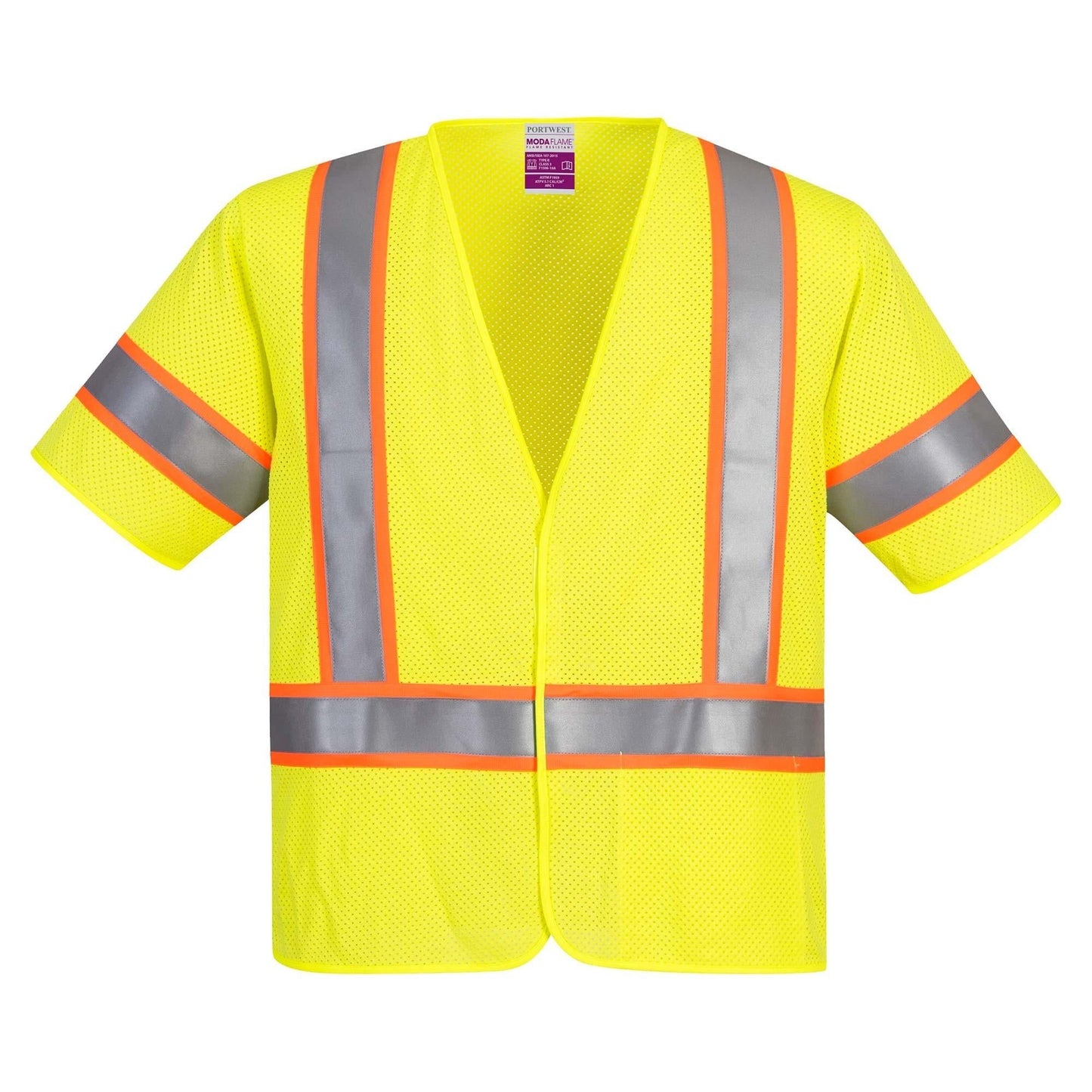 Yellow/Lime Safety Vest - Portwest - Flame Resistant