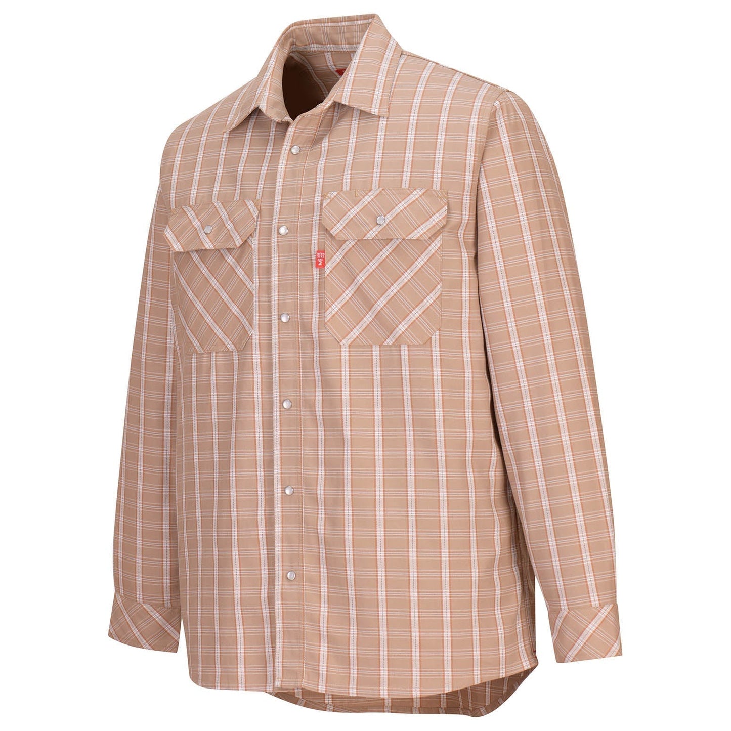Khaki Button Up Shirt - Portwest - Comfortable Fit