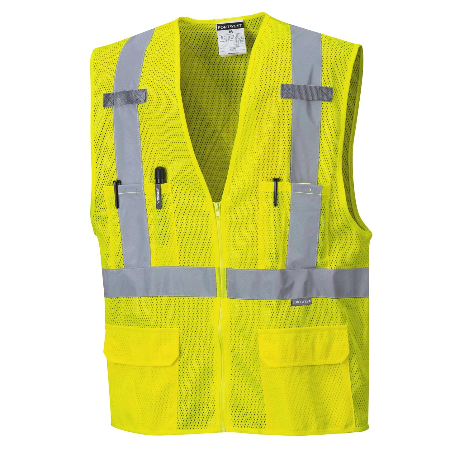 Orange Safety Vest - Portwest - Hi-Vis Mesh Fabric