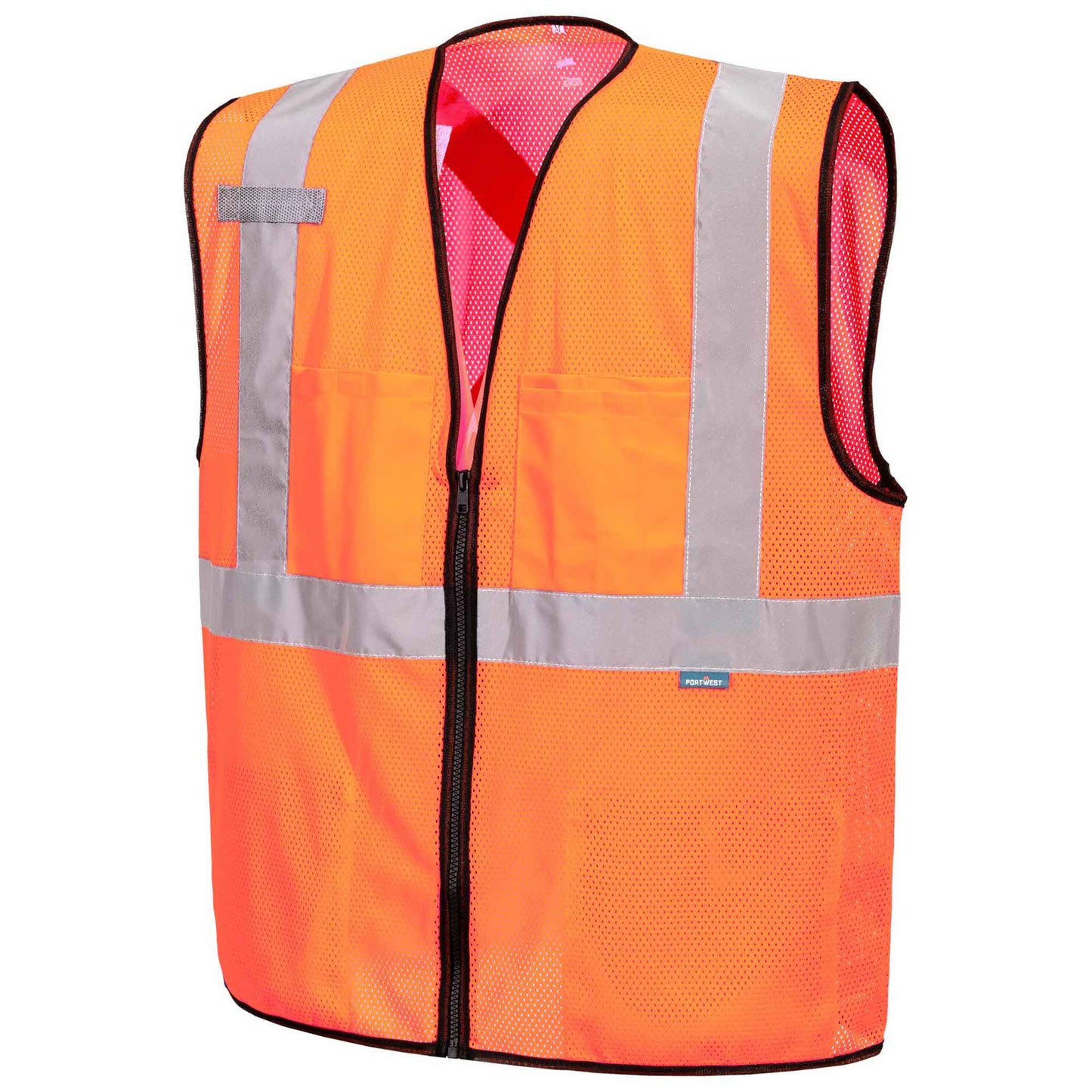 Orange Safety Vests - Portwest - Lightweight Mesh