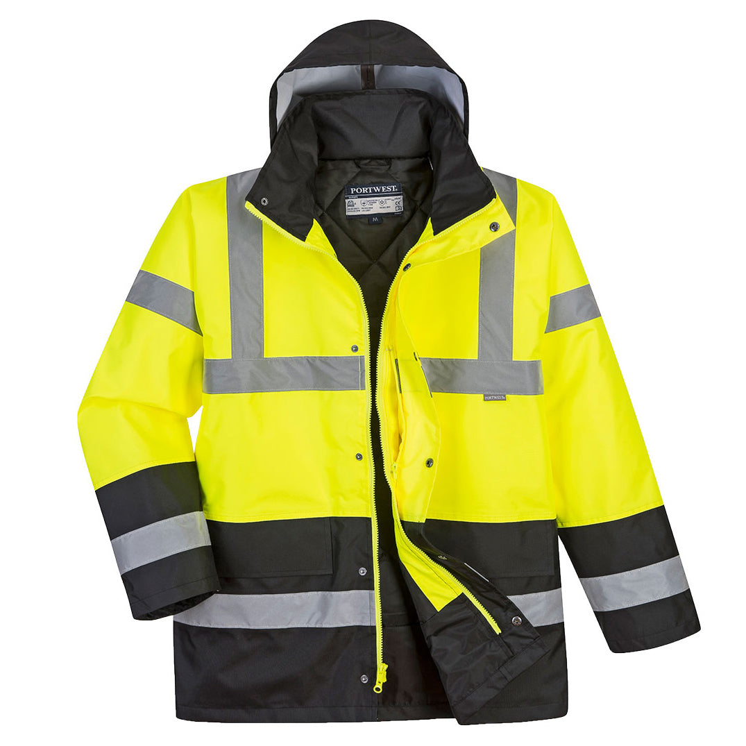 Yellow/Lime/Black Safety Jacket - Portwest - Waterproof