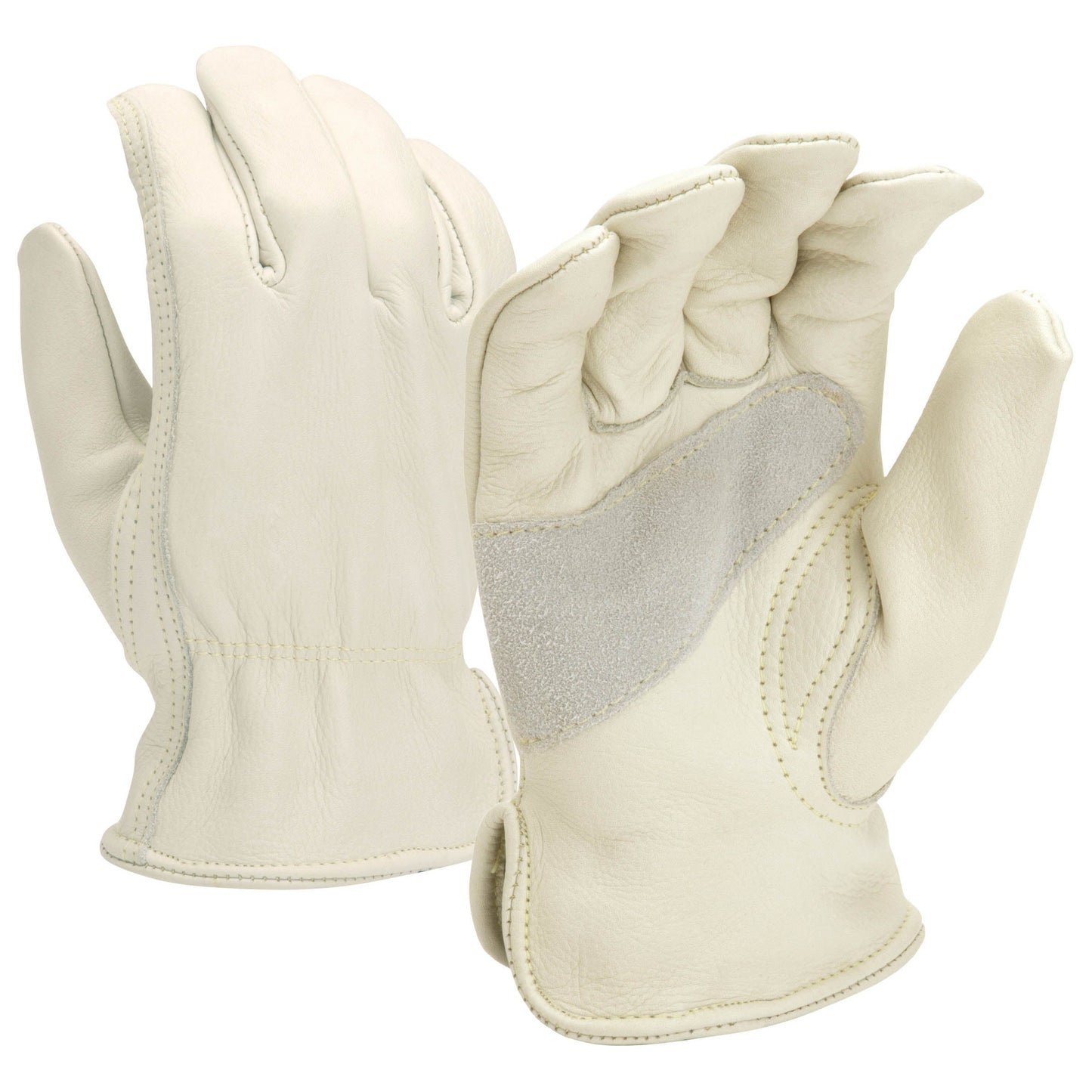White Leather Gloves - Pyramex - Premium Cowhide Quality