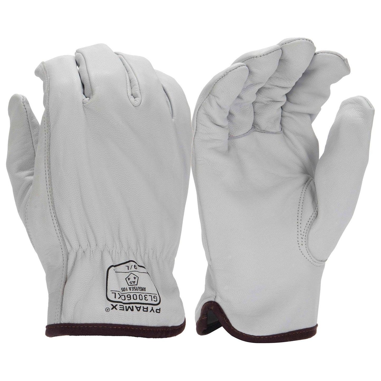 White Leather Gloves - Pyramex - Grain Goatskin Style