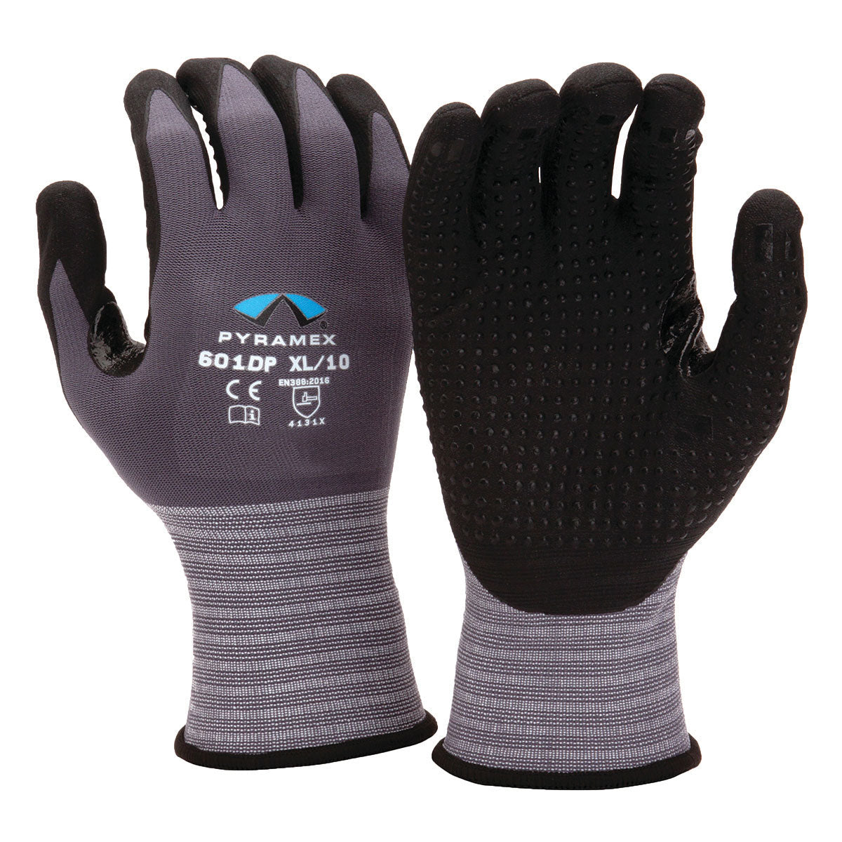 Black/Gray String Knit Gloves - Pyramex - Grip Strength