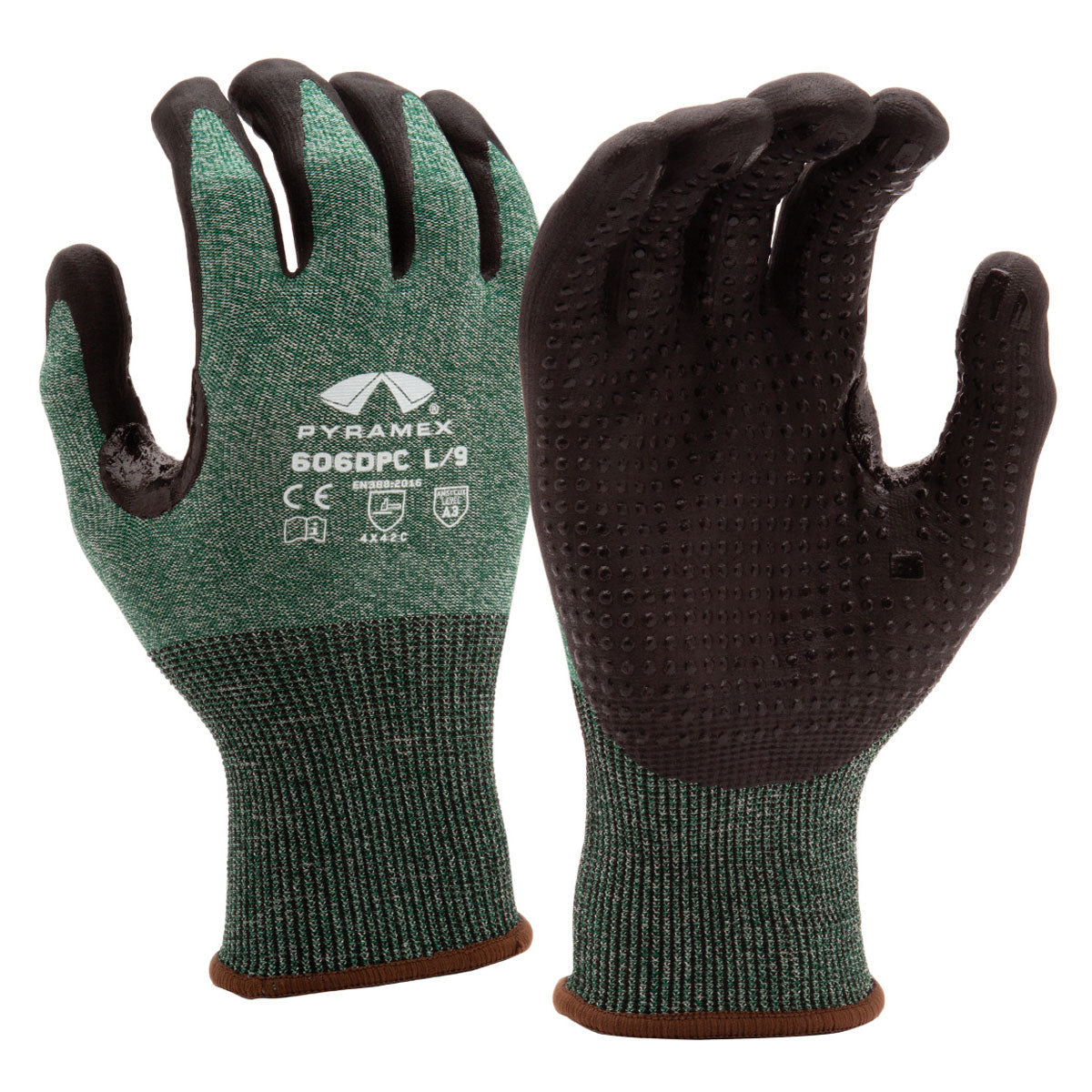 Green String Knit Gloves - Pyramex - Durable Nitrile