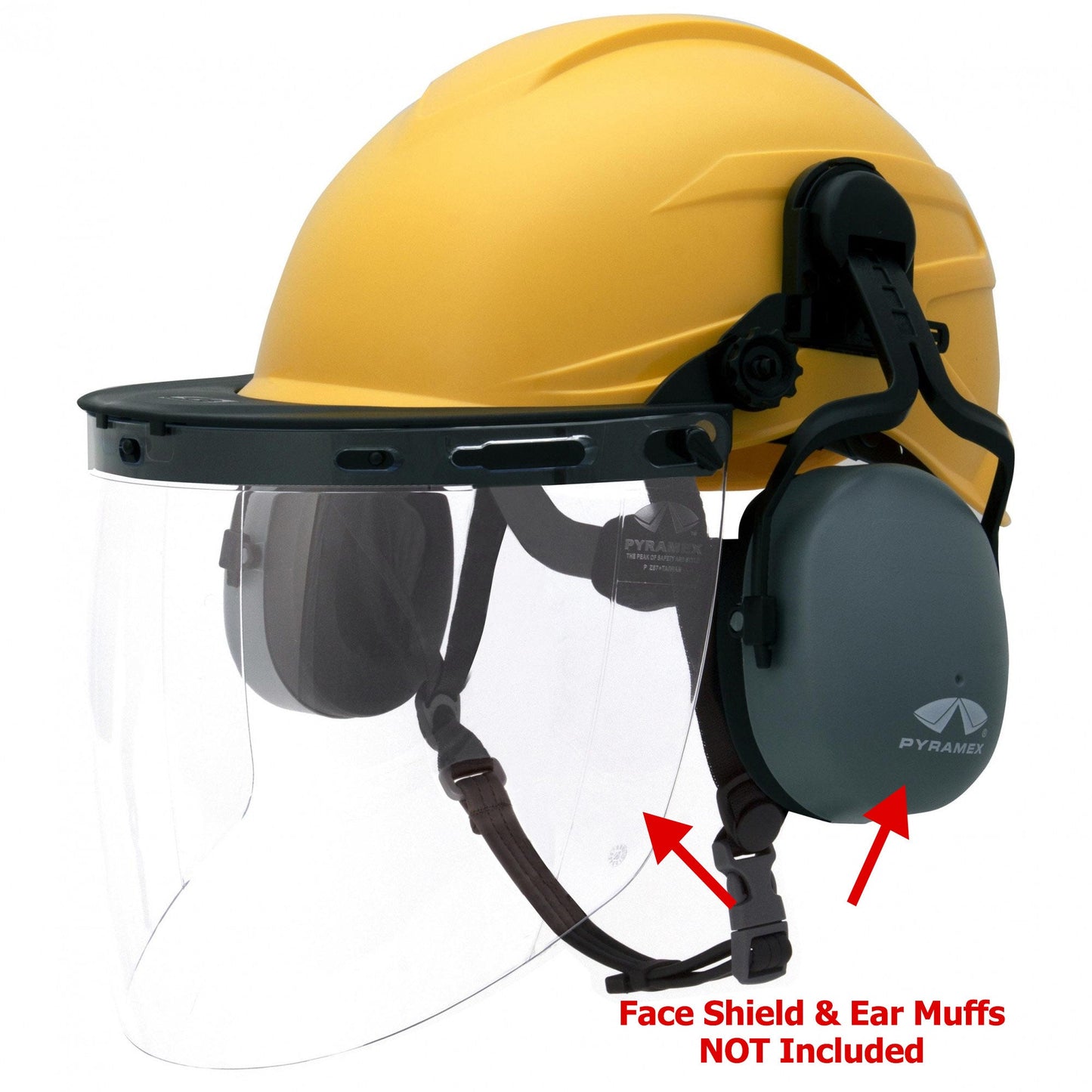 Hi-Vis Lime Hard Hats - Pyramex - Adjustable Suspension