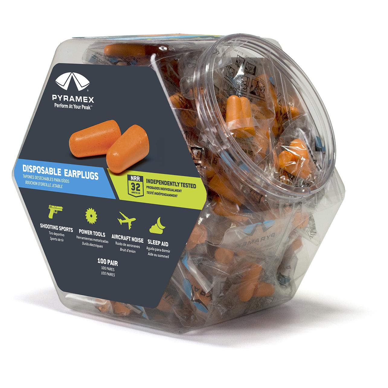 32 NRR Ear Plugs - Pyramex - Disposable Foam