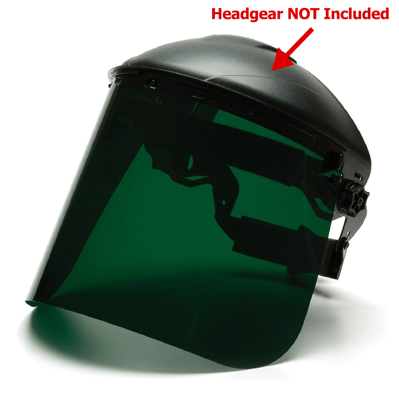 Dark Green Face Shields - Pyramex - Protective Polyethylene