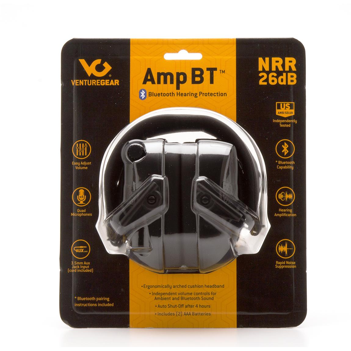 Black Ear Muffs - Venture Gear - Comfortable Bluetooth