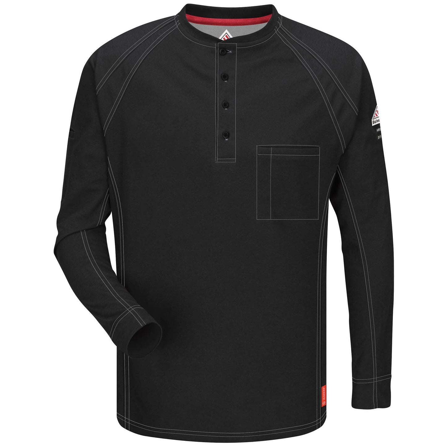 Black Henley Shirt - Bulwark FR - Comfort Knit
