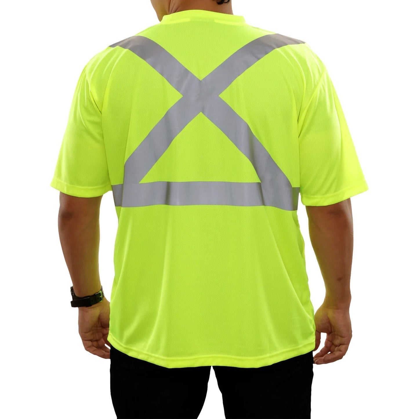 Yellow/Lime Safety Shirt - brand - Moisture Wicking
