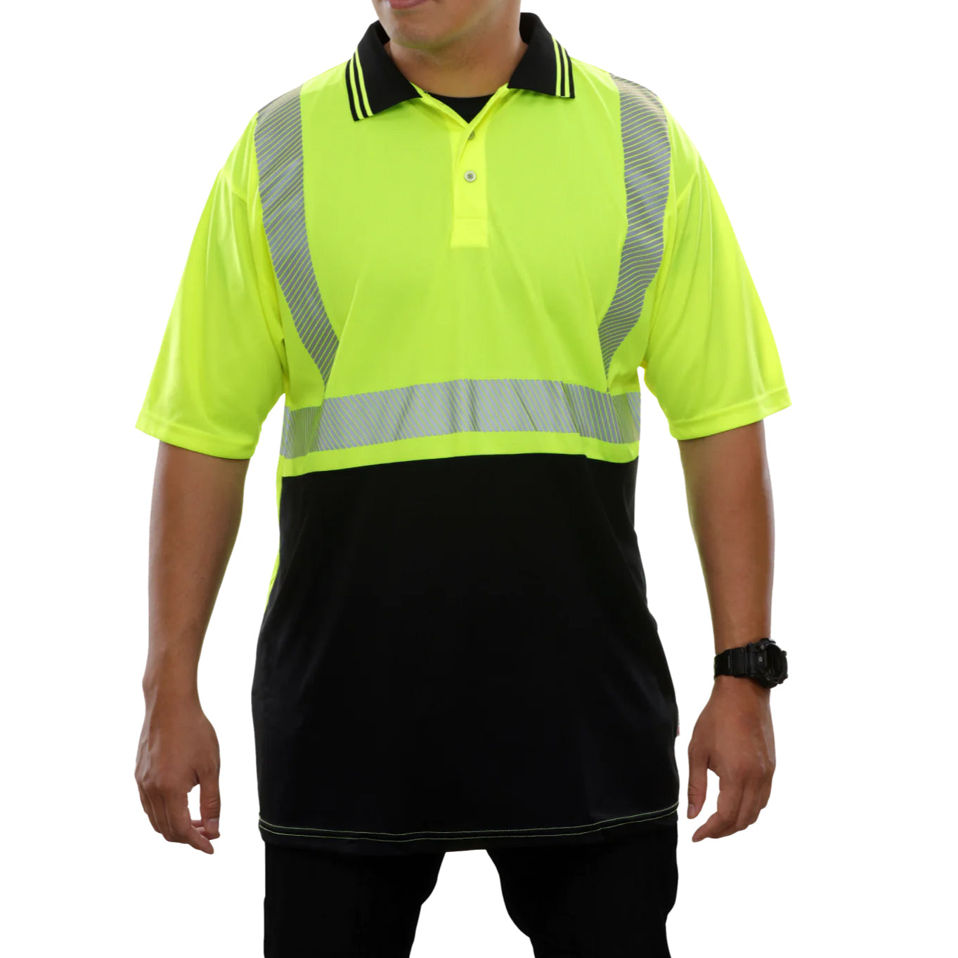 Yellow/Lime Safety Shirt - brand - Moisture-Wicking