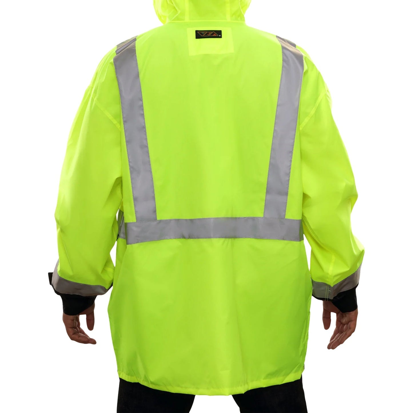 Yellow/Lime Rain Jackets | Reflective Apparel | 403Etlb Type R Class 3 Lightweight Black Bottom