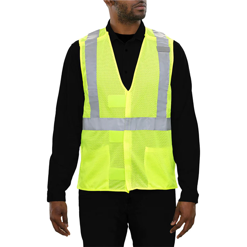 Yellow/Lime Safety Vests - brand - Hi-Vis Mesh