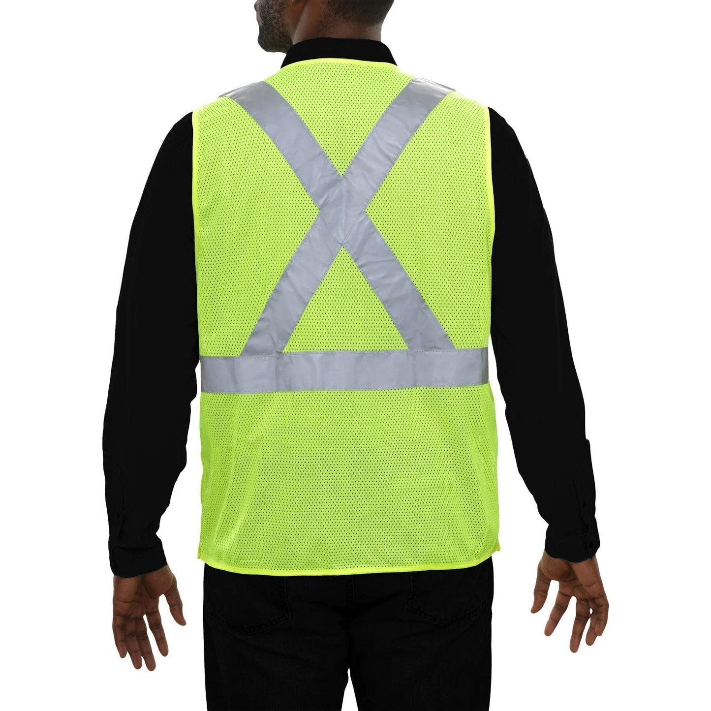 Yellow/Lime Safety Vests - brand - Hi-Vis Mesh
