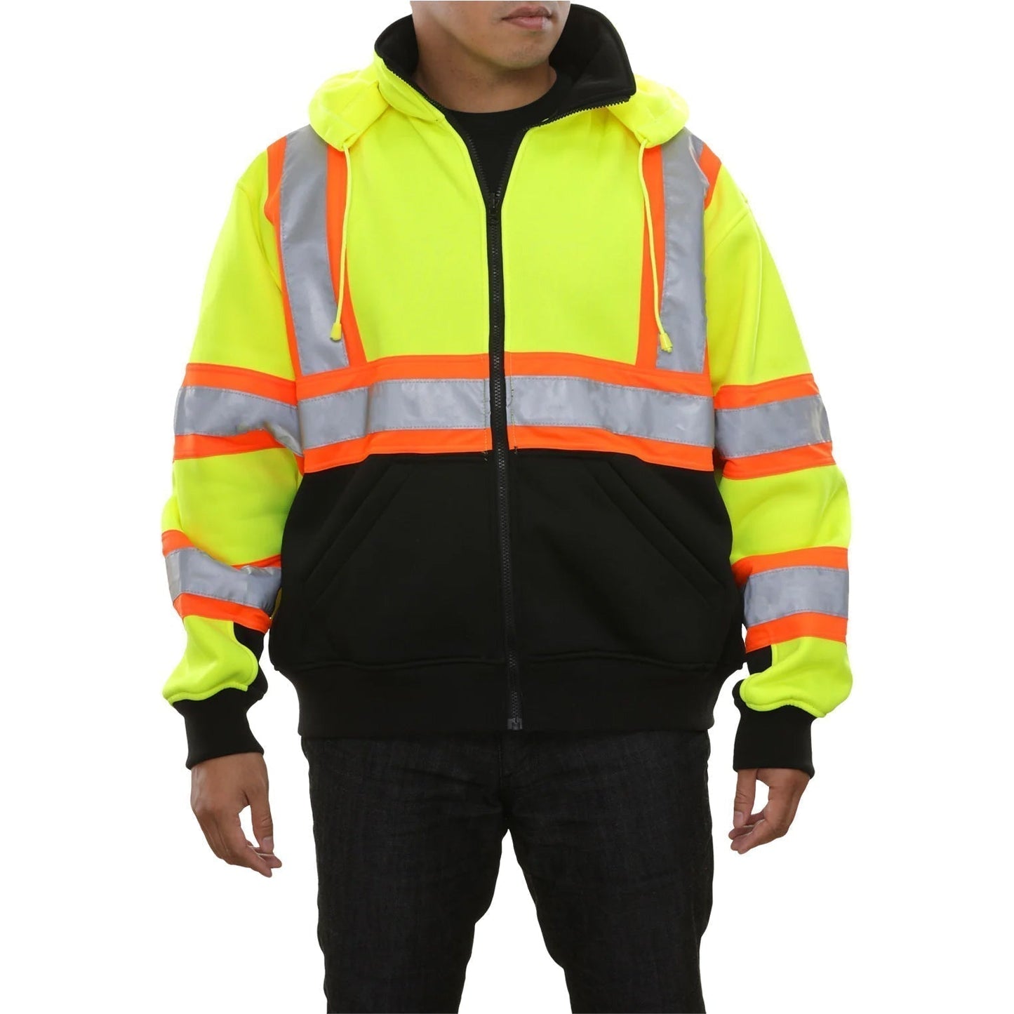 Yellow/Lime Safety Sweatshirts - brand - Reflective Material