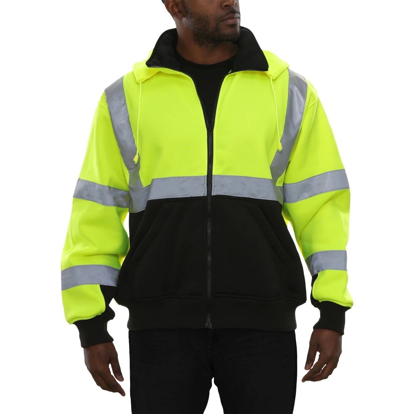 Yellow/Lime Safety Sweatshirts - brand - Reflective Design