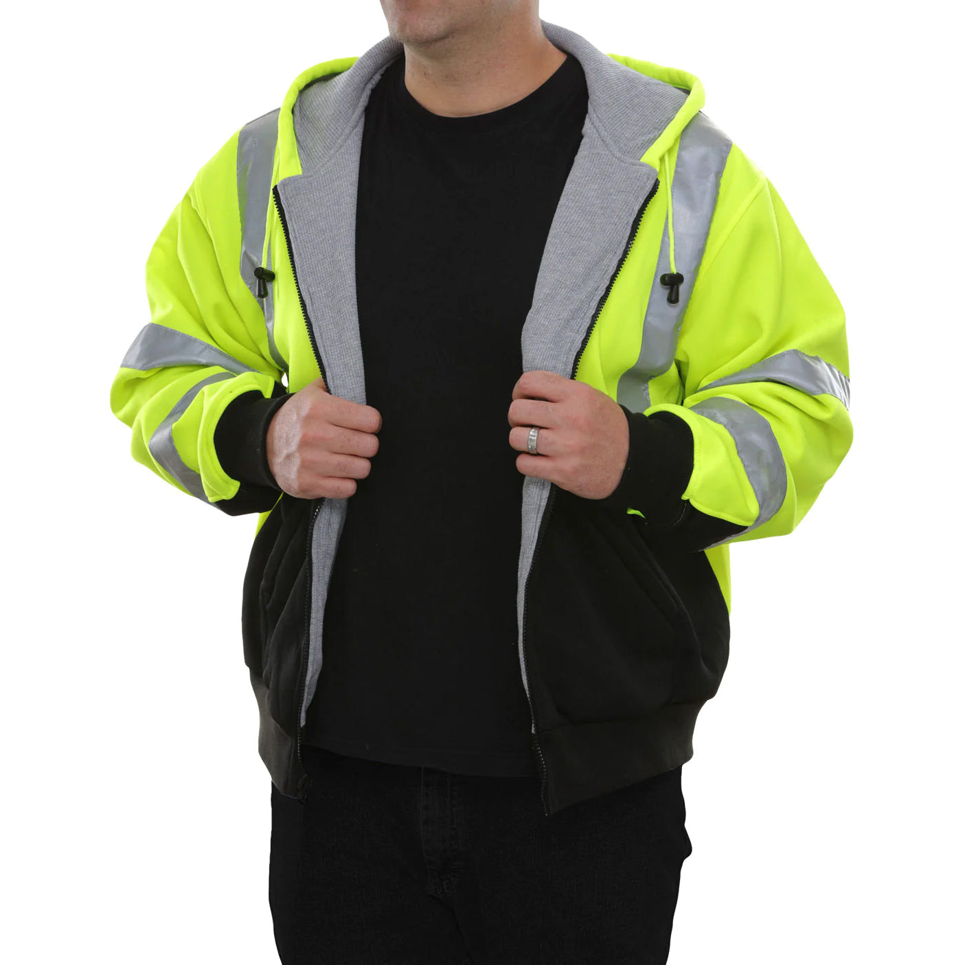 Yellow/Lime Safety Sweatshirt - brand - Reflective Material