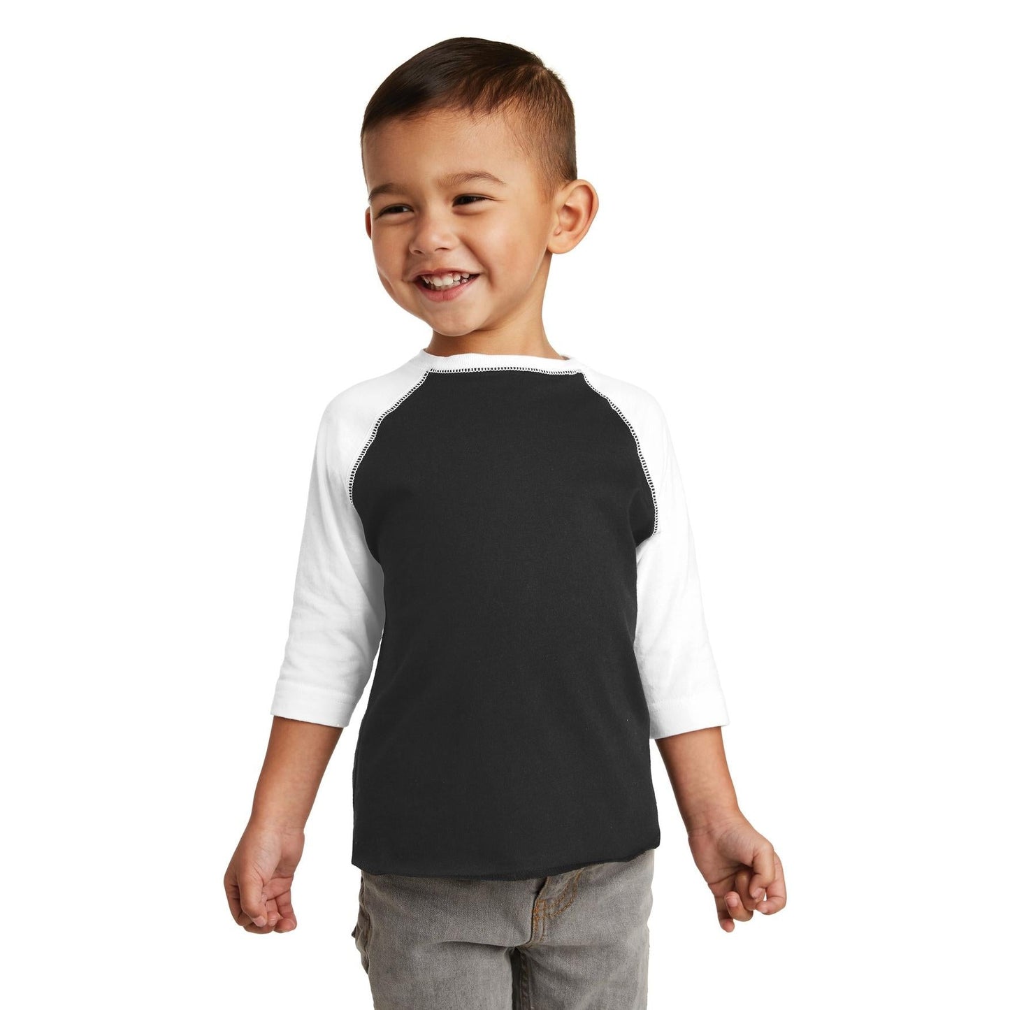 Black/White T-Shirt - Rabbit Skins - Soft Jersey Comfort