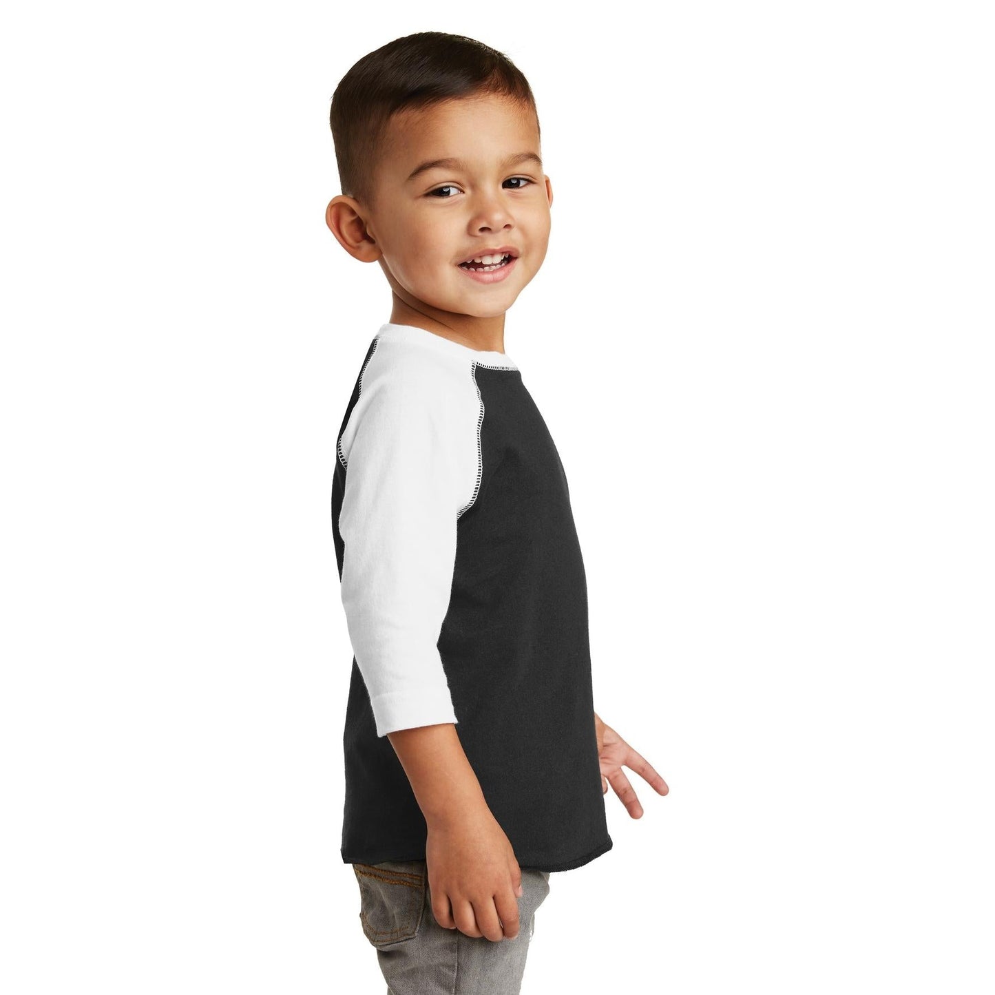 Black/White T-Shirt - Rabbit Skins - Soft Jersey Comfort