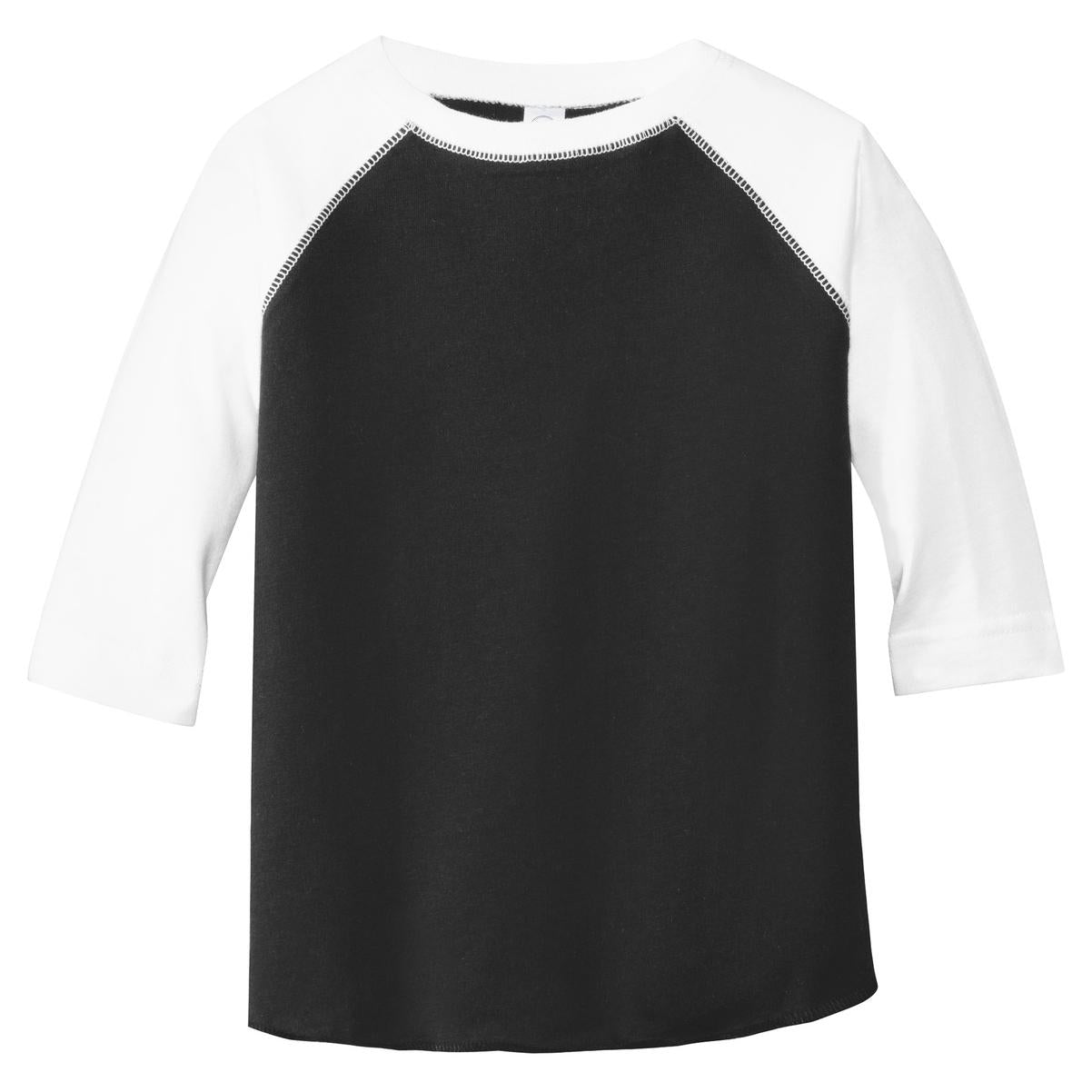 Black/White T-Shirt - Rabbit Skins - Soft Jersey Comfort