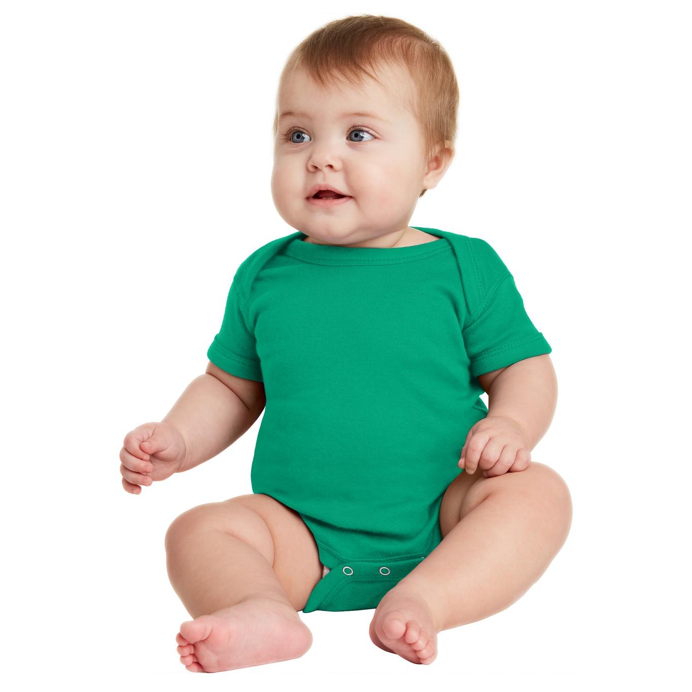 Black Infant Bodysuit - Rabbit Skins - Combed Cotton